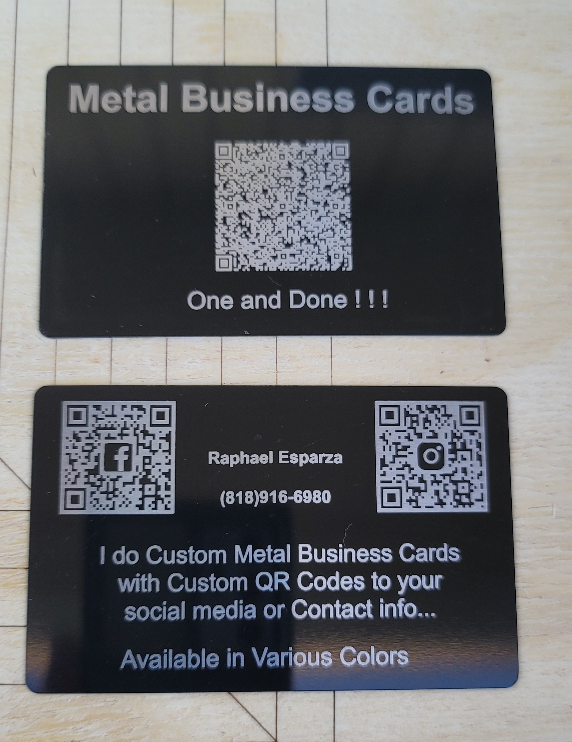 Custom Metal Business Cards
